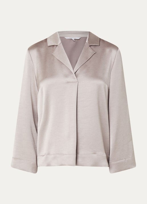 Xandres Helinka tuniek met V-hals - voorkant 3 creme