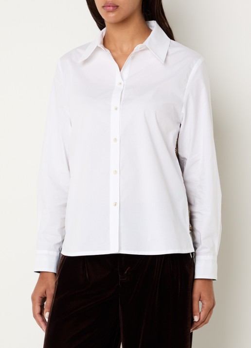 Xandres Henk blouse met backprint - achterkant 4 wit