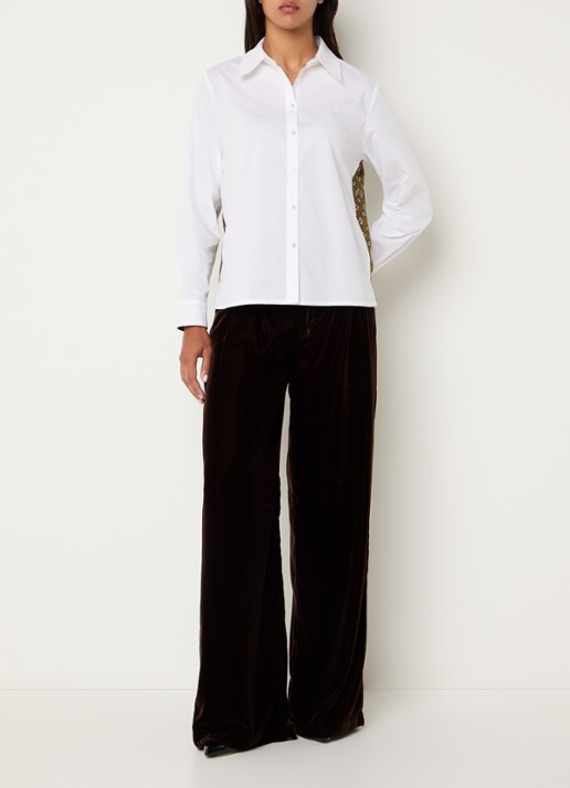 Xandres Henk blouse met backprint - voorkant 3 wit