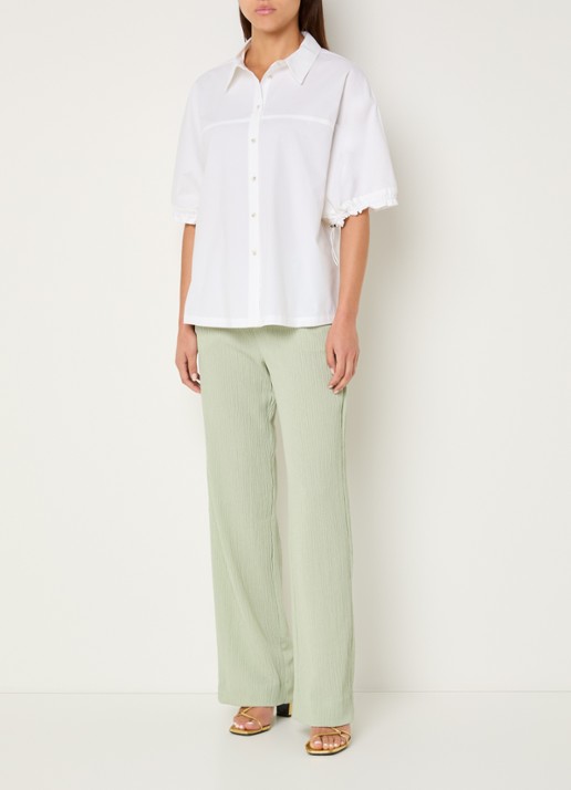 Xandres Herve blouse met trekkoord - voorkant 2 wit