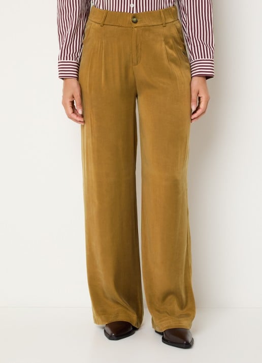 Xandres Phia high waist loose fit pantalon met steekzakken