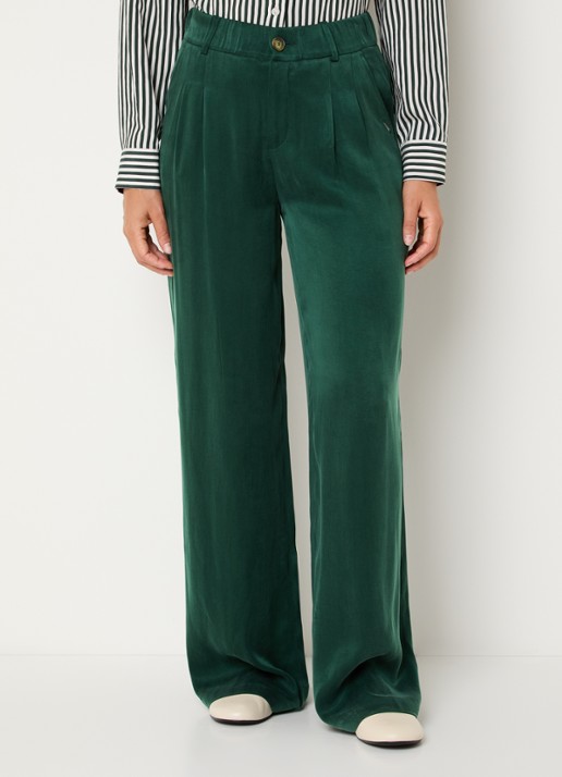 Xandres Phia high waist loose fit pantalon met steekzakken