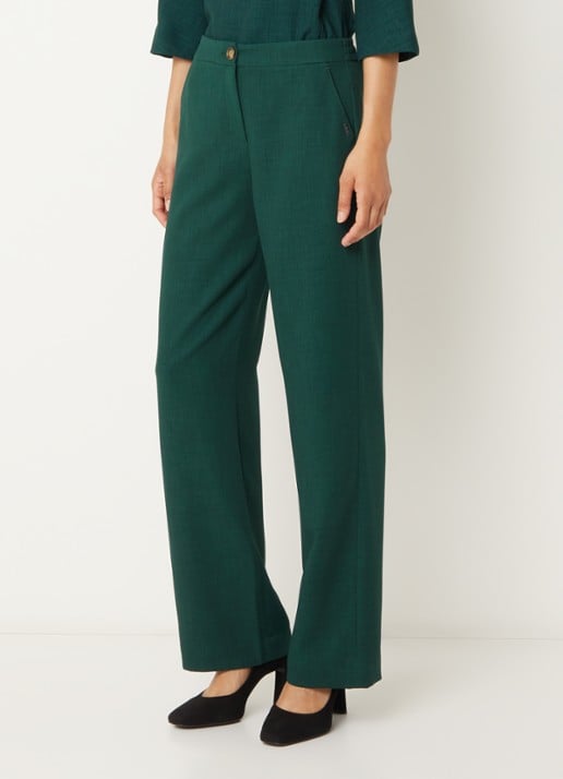 Xandres Phocus high waist wide fit pantalon met steekzakken