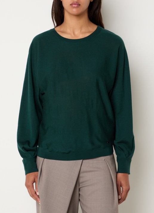 Xandres Zhor fijngebreide pullover van wol met ronde hals