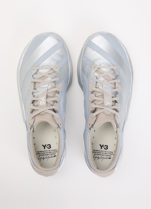 Y-3 Adios 9 sneaker van mesh met metallic details - detail 4 grijs