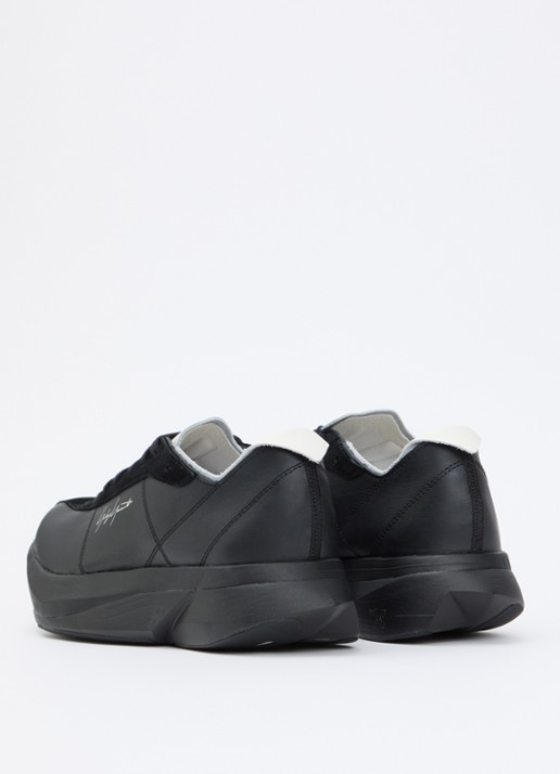 Y-3 Adios Pro 3.0 sneaker van leer met suède details - achterkant 5 zwart