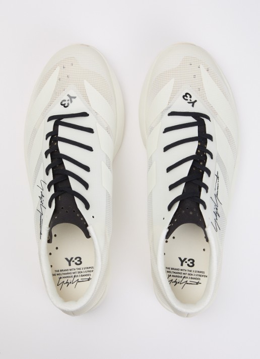 Y-3  Adizero RC6 sneaker van mesh met logo - detail 4 gebroken wit