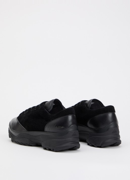 Y-3 GSG9 Lo sneaker van suède met details van leer - achterkant 5 zwart