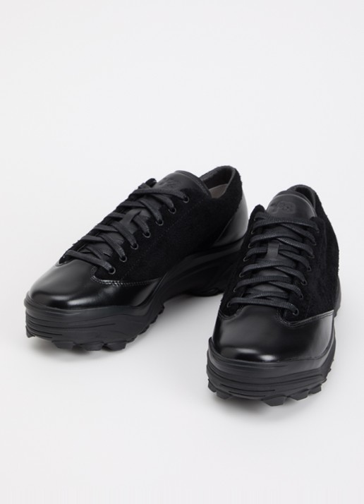 Y-3 GSG9 Lo sneaker van suède met details van leer - detail 2 zwart