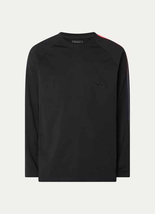 Y-3 Longsleeve met logo - voorkant 3 zwart
