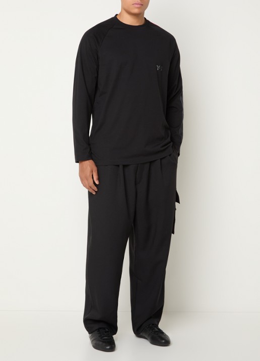 Y-3 Longsleeve met logo - voorkant 4 zwart