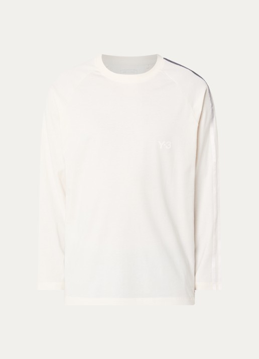 Y-3 Longsleeve met logo - voorkant 3 beige
