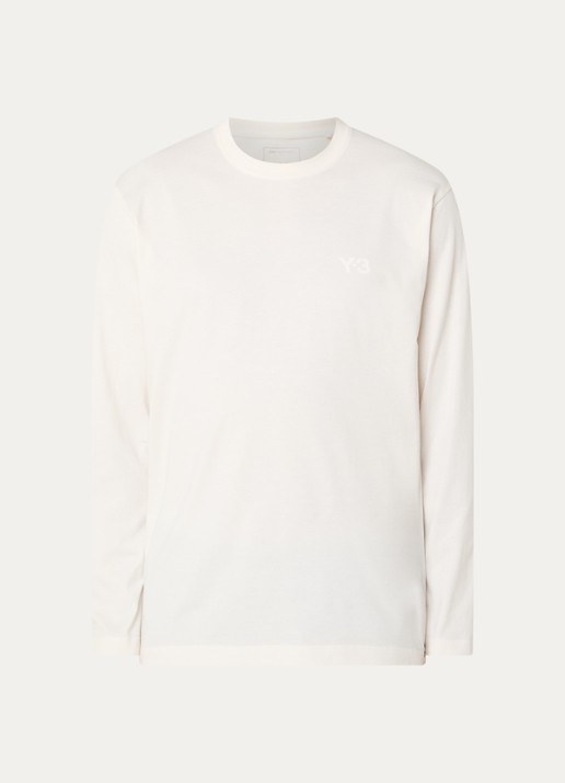 Y-3 Longsleeve met logo - voorkant beige