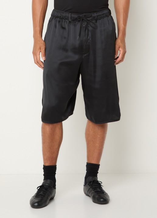 Y-3 Loose fit korte broek van satijn