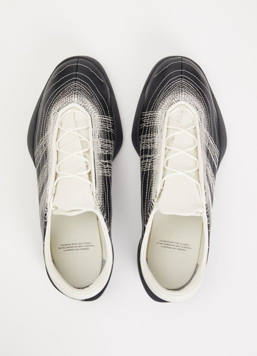 Y-3 Regu Embroidery sneaker van leer - detail 2 zwart