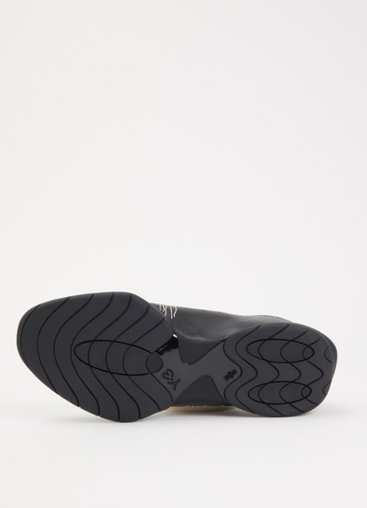 Y-3 Regu Embroidery sneaker van leer - detail 3 zwart