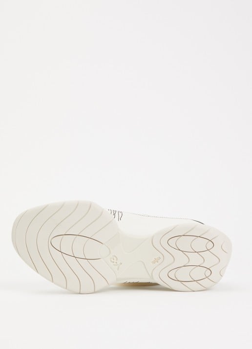Y-3 Regu Embroidery sneaker van leer - detail 3 wit