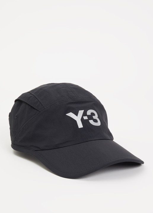 Y-3 Run pet met logo - voorkant zwart