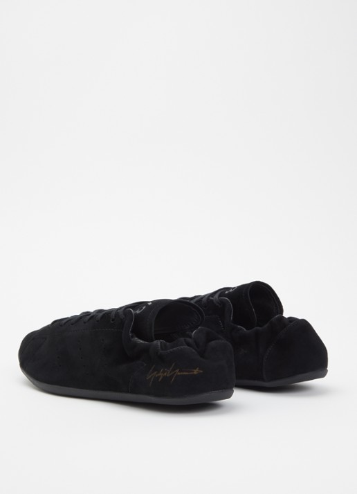 Y-3 Stan Smith Lo Pro sneaker van suède - achterkant 4 zwart