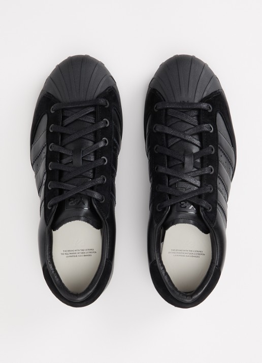 Y-3 Superstar 3G sneaker van leer - detail 3 zwart
