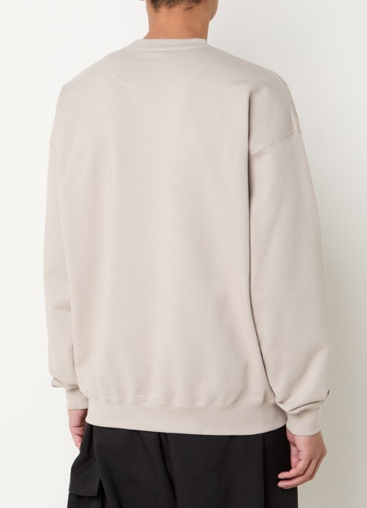 Y-3 Sweater met logoprint - achterkant 3 donkerbeige
