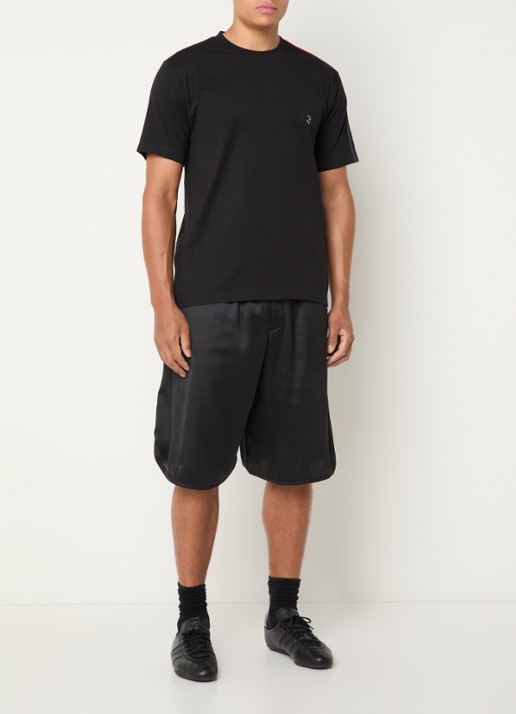 Y-3 T-shirt met logo - voorkant 4 zwart