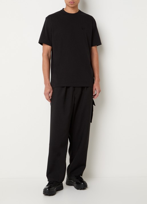 Y-3 T-shirt met logoprint - voorkant 2 zwart