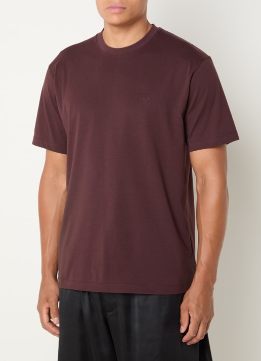 Y-3 T-shirt met logoprint - detail rood