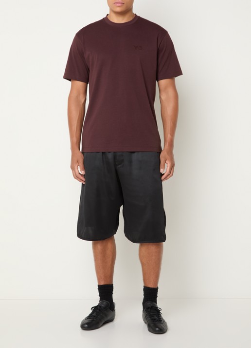 Y-3 T-shirt met logoprint - voorkant 4 rood