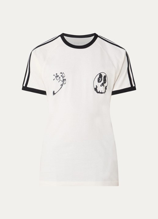 Y-3 T-shirt met print - voorkant 2 gebroken wit