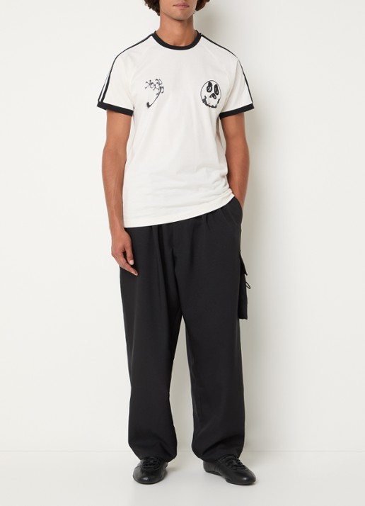 Y-3 T-shirt met print - voorkant 3 gebroken wit