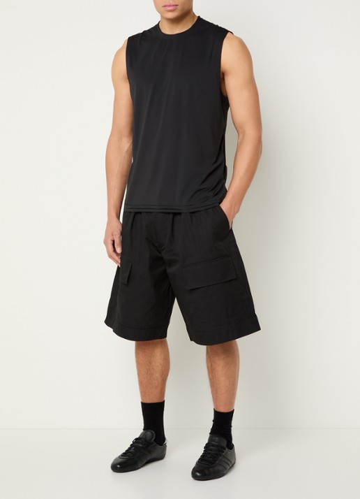 Y-3 Tanktop met logo - voorkant 4 zwart