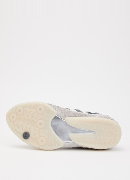 Y-3 Tokyo Warped sneaker van denim met suède details - detail 4 grijs