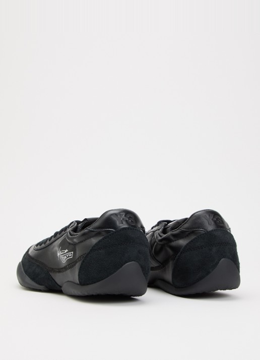Y-3 Tokyo Warped sneaker van leer met suède details - achterkant 5 zwart