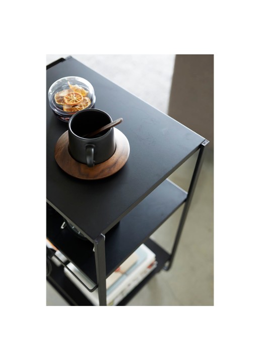 Yamazaki 3-Tiered Tower opbergtrolley  - detail 6 zwart