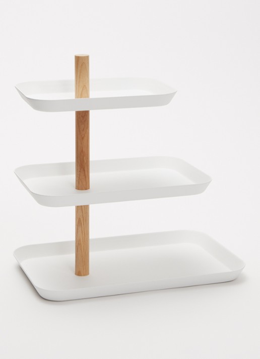 Yamazaki Rin étagère 25,5 cm - voorkant 3 wit