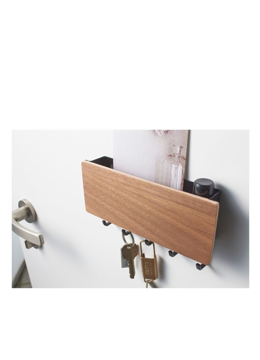 Yamazaki Rin magnetische sleutelhaak met houder - detail 2 donkerbruin