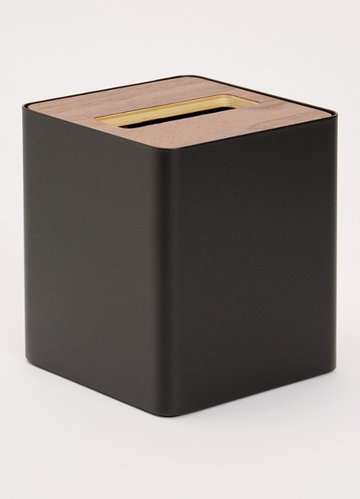 Yamazaki Rin tissuebox 15 cm - voorkant 3 zwart