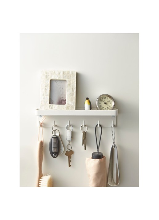 Yamazaki Smart magnetische sleutelhaak met houder - voorkant 6 wit