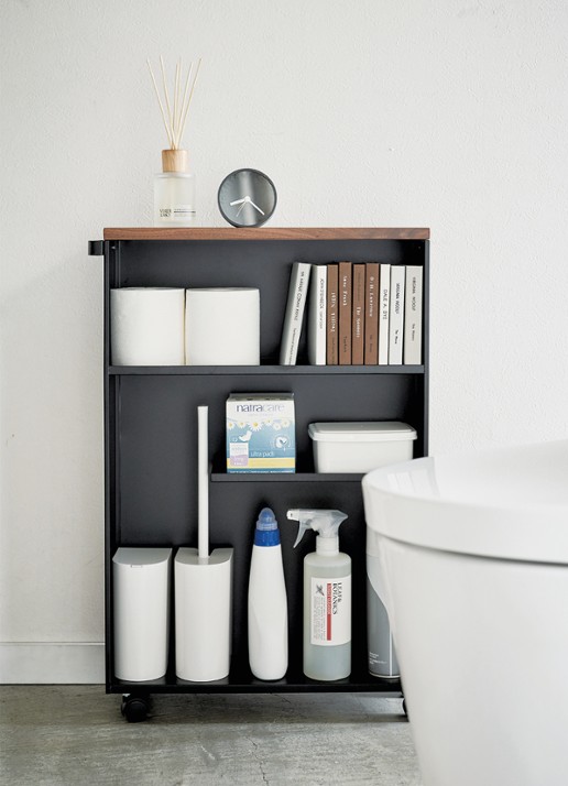 Yamazaki Tower opbergtrolley - voorkant 2 zwart