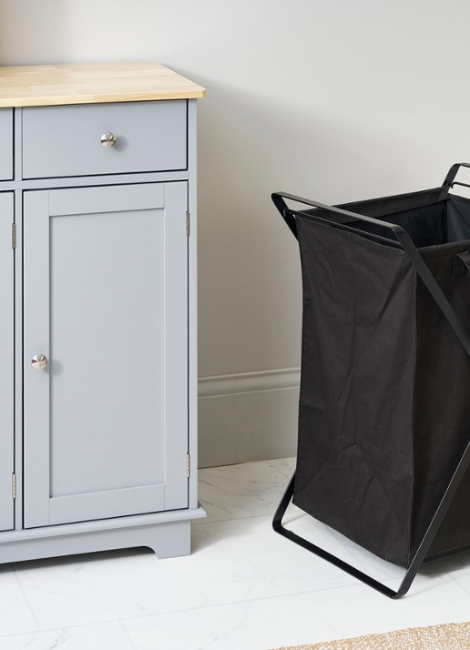 Yamazaki Tower wasmand 64 cm - voorkant 3 zwart