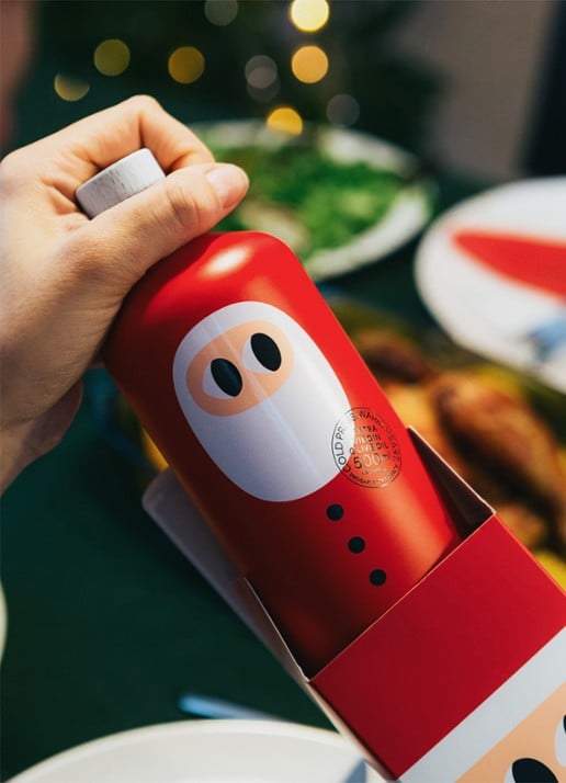 yiayia and friends Santa Edition Extra Vierge olijfolie in geschenkverpakking 500 ml - detail 3 rood