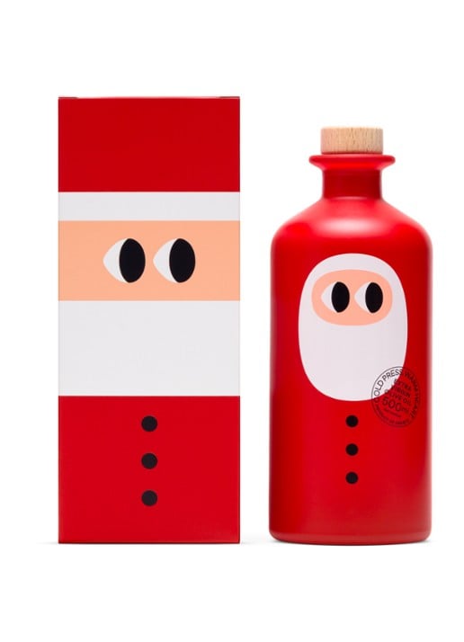 yiayia and friends Santa Edition Extra Vierge olijfolie in geschenkverpakking 500 ml - voorkant rood