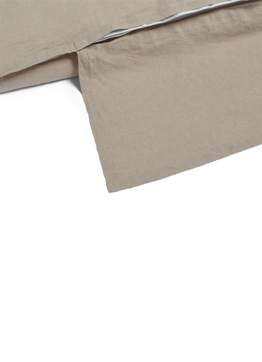 Yumeko Dekbedovertrekset van gewassen linnen - inclusief kussenslopen - detail 9 beige