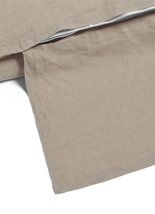 Yumeko Dekbedovertrekset van gewassen linnen - inclusief kussenslopen - detail 6 beige