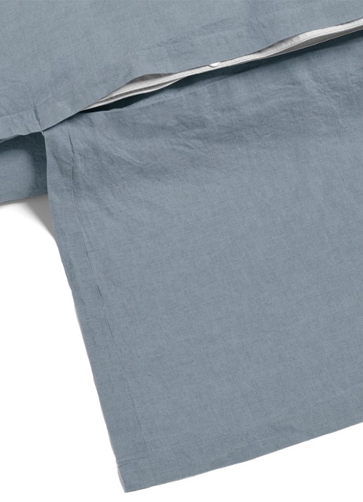 Yumeko Dekbedovertrekset van gewassen linnen - inclusief kussenslopen - detail 5 blauw