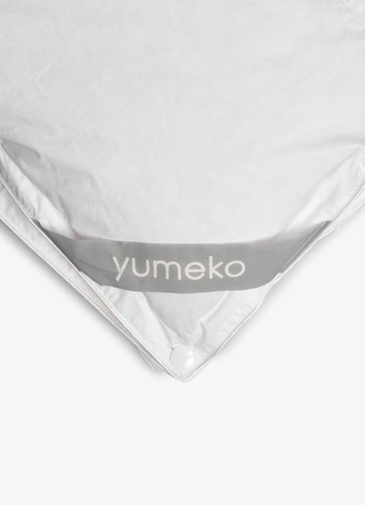 Yumeko Lente/herfst dekbed van katoen met donsvulling - achterkant 2 wit