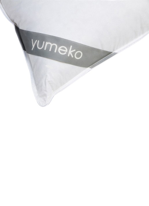 Yumeko Zacht hoofdkussen met donsvulling 60 x 70 cm - achterkant 2 wit