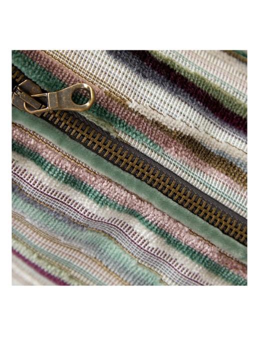 Yves Delorme Agate kussensloop met fluweel - detail 5 donkerbeige
