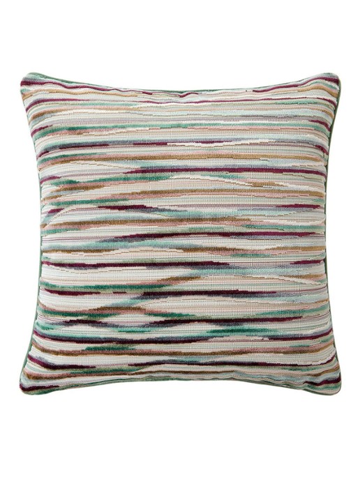 Yves Delorme Agate kussensloop met fluweel - voorkant 2 donkerbeige